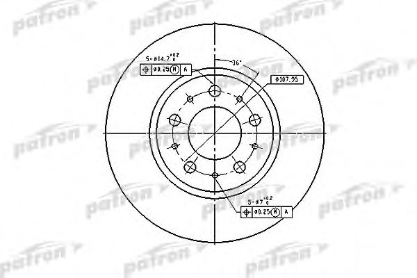 PATRON PBD2671 Тормозные диски для VOLVO S70