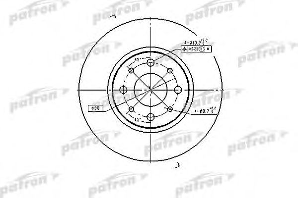 PATRON PBD2686 Тормозные диски для FIAT DOBLO