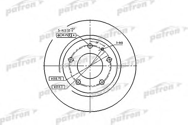 PATRON PBD2705 Тормозные диски для MAZDA PREMACY