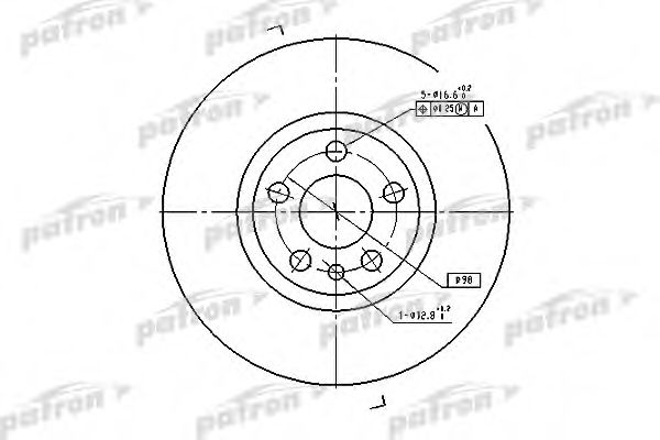 PATRON PBD2716 Тормозные диски для LANCIA ZETA