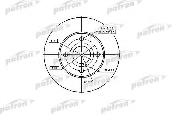 PATRON PBD2719 Тормозные диски для MAZDA 121