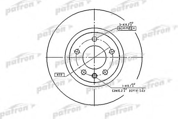 PATRON PBD2720 Тормозные диски для OPEL OMEGA