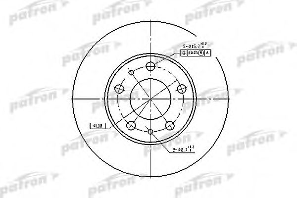 PATRON PBD2728 Тормозные диски для PEUGEOT