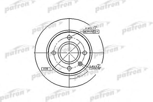 PATRON PBD2753 Тормозные диски для FORD KA