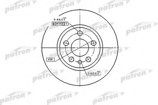 PATRON PBD2754 Тормозные диски для FIAT SCUDONATO