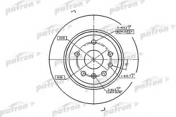PATRON PBD2773 Тормозные диски для SAAB 900