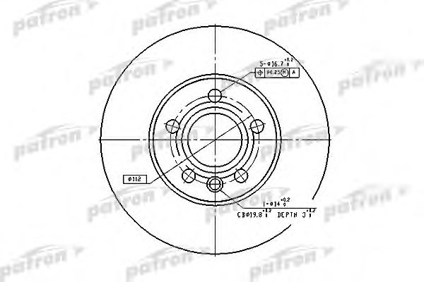 PATRON PBD2776 Тормозные диски PATRON для FORD