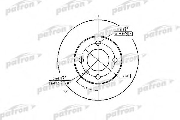 PATRON PBD2780 Тормозные диски для SEAT