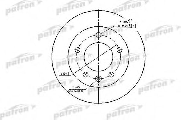 PATRON PBD2790 Тормозные диски PATRON для VOLKSWAGEN