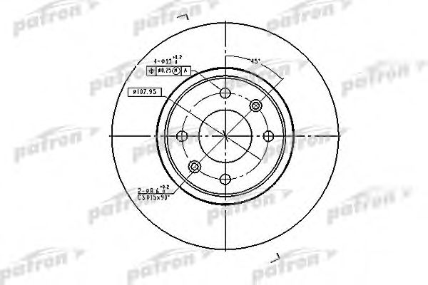 PATRON PBD2796 Тормозные диски PATRON для PEUGEOT