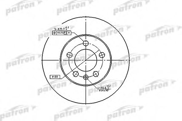 PATRON PBD2803 Тормозные диски для AUDI A3