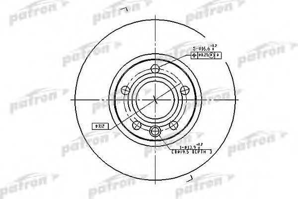 PATRON PBD2810 Тормозные диски для VOLKSWAGEN CARAVELLE