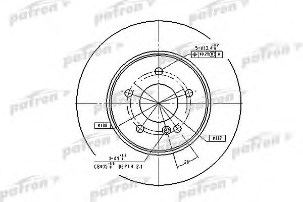PATRON PBD2813 Тормозные диски для MERCEDES-BENZ CLK