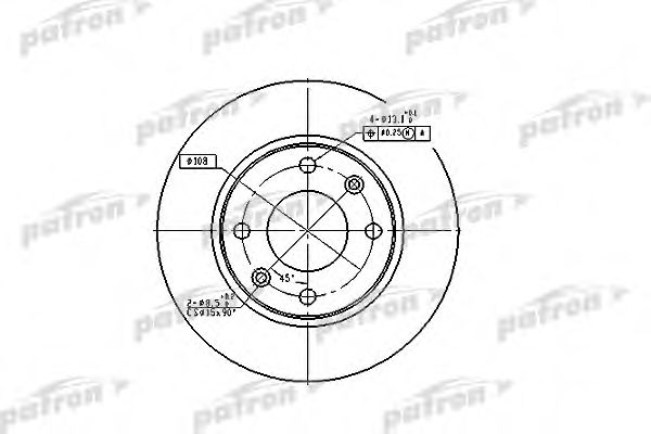 PATRON PBD2815 Тормозные диски для CITROËN XSARA