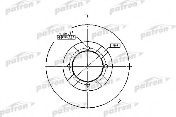 PATRON PBD3095 Тормозные диски для MITSUBISHI MIRAGE