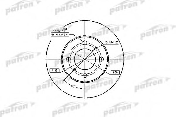 PATRON PBD4022 Тормозные диски для MITSUBISHI COLT