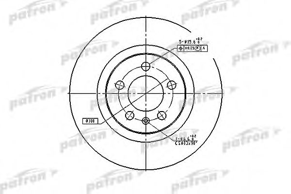 PATRON PBD4027 Тормозные диски для AUDI A3