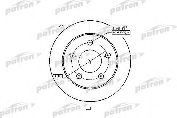 PATRON PBD4038 Тормозные диски для AUDI