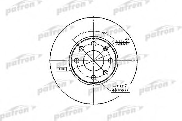 PATRON PBD4042 Тормозные диски для CHEVROLET