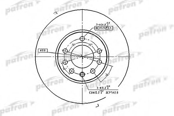 PATRON PBD4048 Тормозные диски для CHEVROLET ASTRA