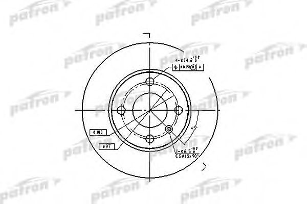 PATRON PBD4050 Тормозные диски для OPEL