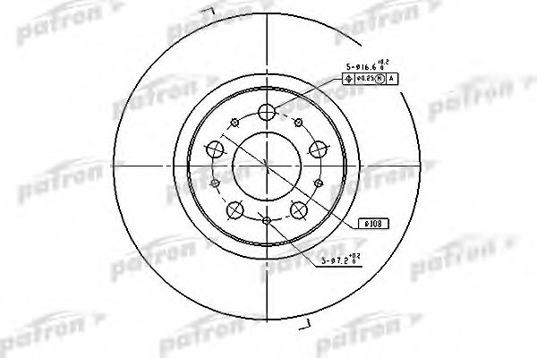 PATRON PBD4053 Тормозные диски для VOLVO S60