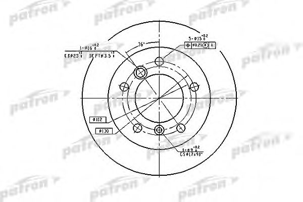 PATRON PBD4088 Тормозные диски для VOLKSWAGEN LT