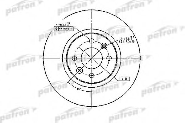 PATRON PBD4110 Тормозные диски для RENAULT GRAND SCENIC