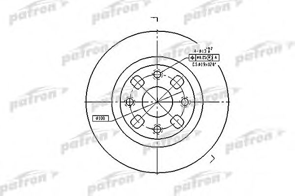 PATRON PBD4119 Тормозные диски для MAZDA