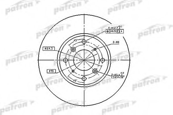 PATRON PBD4151 Тормозные диски для HONDA