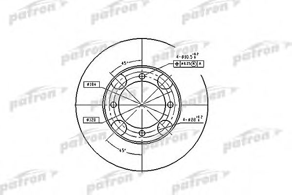 PATRON PBD4157 Тормозные диски для HYUNDAI LANTRA
