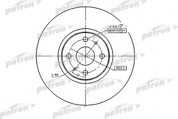 PATRON PBD4158 Тормозные диски PATRON для HYUNDAI