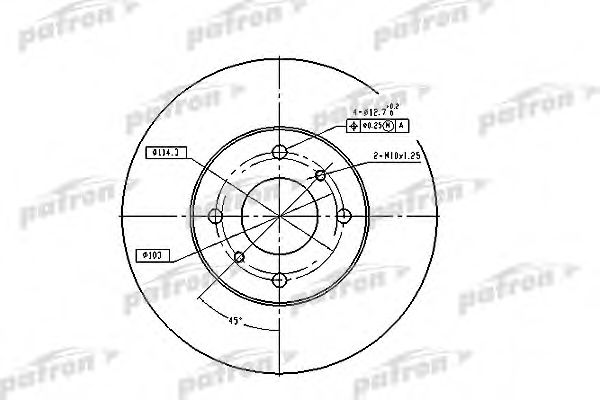 PATRON PBD4169 Тормозные диски для NISSAN 240 SX