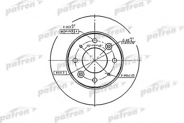 PATRON PBD4171 Тормозные диски PATRON для KIA