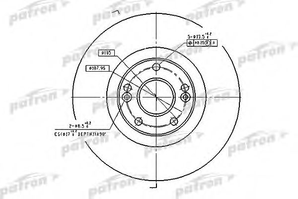 PATRON PBD4179 Тормозные диски PATRON для RENAULT
