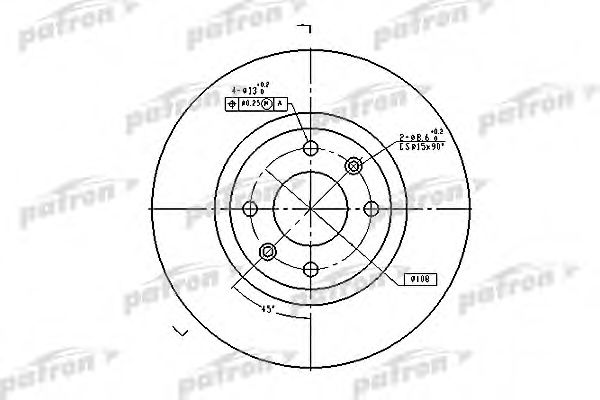 PATRON PBD4183 Тормозные диски для PEUGEOT 307