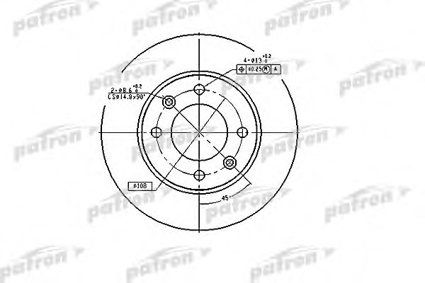PATRON PBD4185 Тормозные диски для CITROËN XSARA