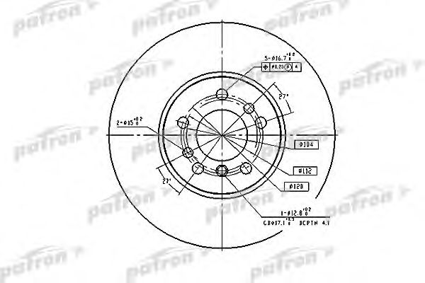 PATRON PBD4187 Тормозные диски для BMW X5