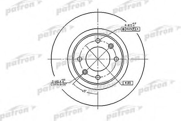 PATRON PBD4215 Тормозные диски для CITROËN C5