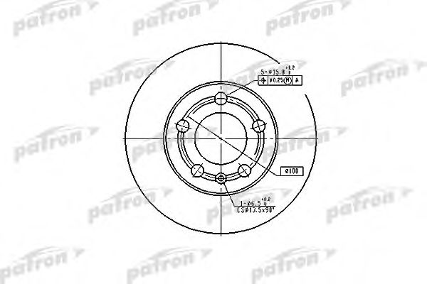 PATRON PBD4253 Тормозные диски для VOLKSWAGEN