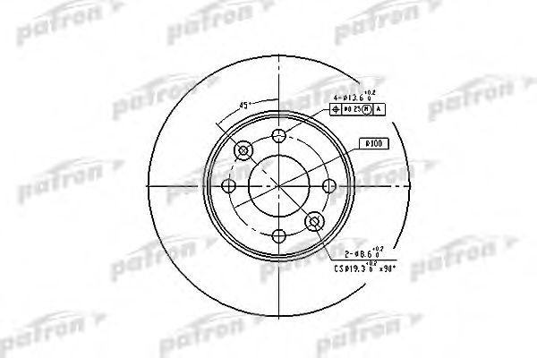 PATRON PBD4364 Тормозные диски PATRON для RENAULT
