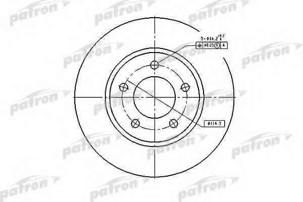 PATRON PBD53002 Тормозные диски для DODGE CARAVAN