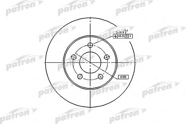 PATRON PBD5371 Тормозные диски для DODGE
