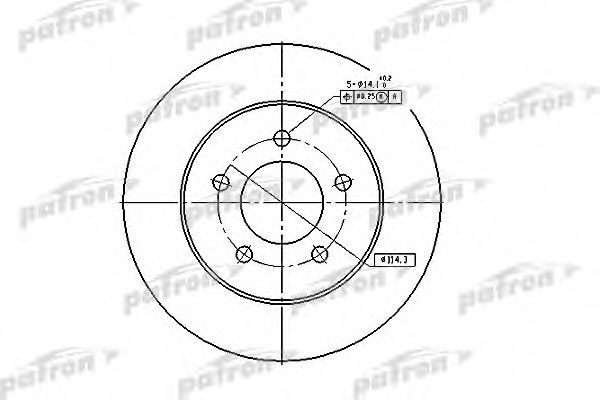PATRON PBD5373 Тормозные диски для DODGE