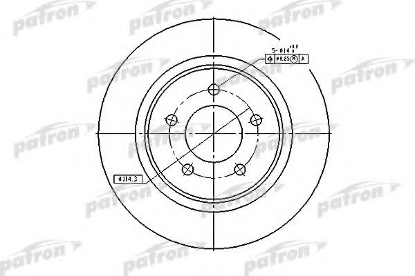 PATRON PBD5386 Тормозные диски для CHRYSLER 300M
