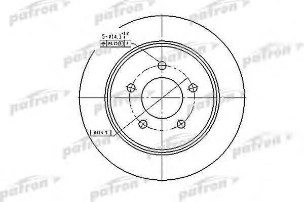 PATRON PBD7003 Тормозные диски для DODGE CARAVAN