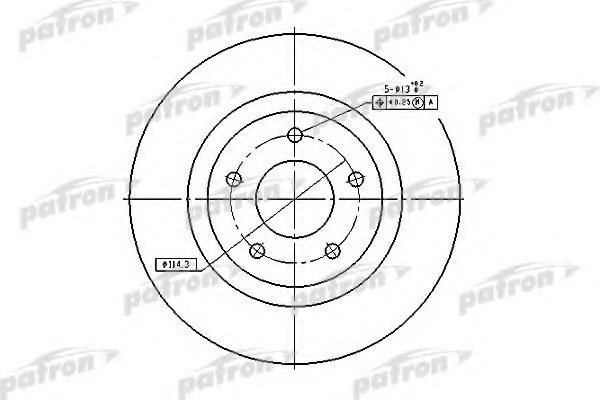 PATRON PBD7006 Тормозные диски для DODGE CALIBER