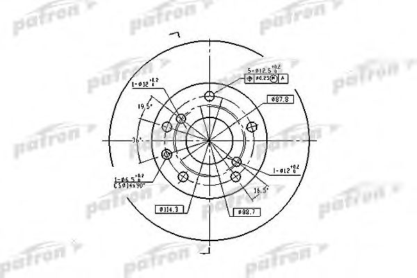 PATRON PBD7092 Тормозные диски 