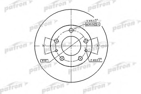 PATRON PBD7219 Тормозные диски для IVECO