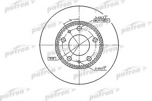 PATRON PBD7300 Тормозные диски PATRON для IVECO